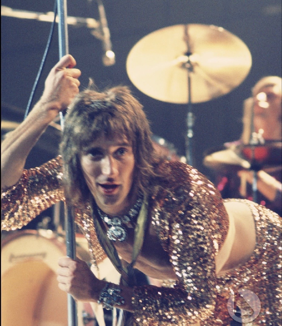Rod Stewart, onstage with the Faces, Cobo Hall, Detroit,, Michigan, 1975